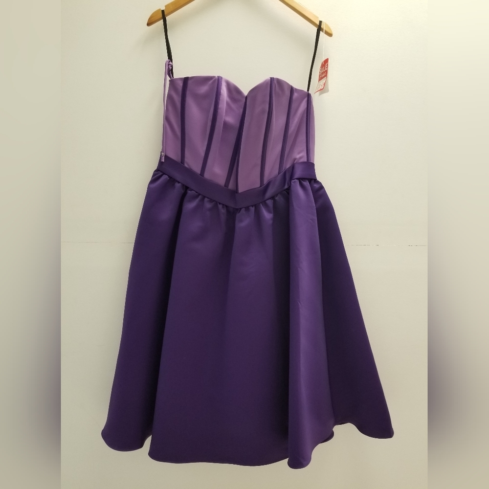 NWOT Eden Short Dress Purple/eggplant Size 14